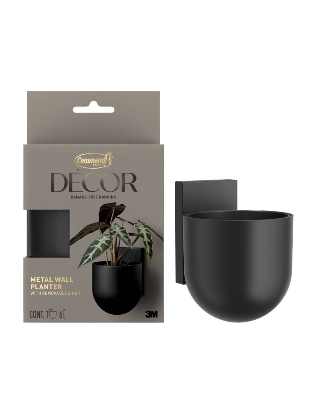 Command Decor Metal Wall Planter